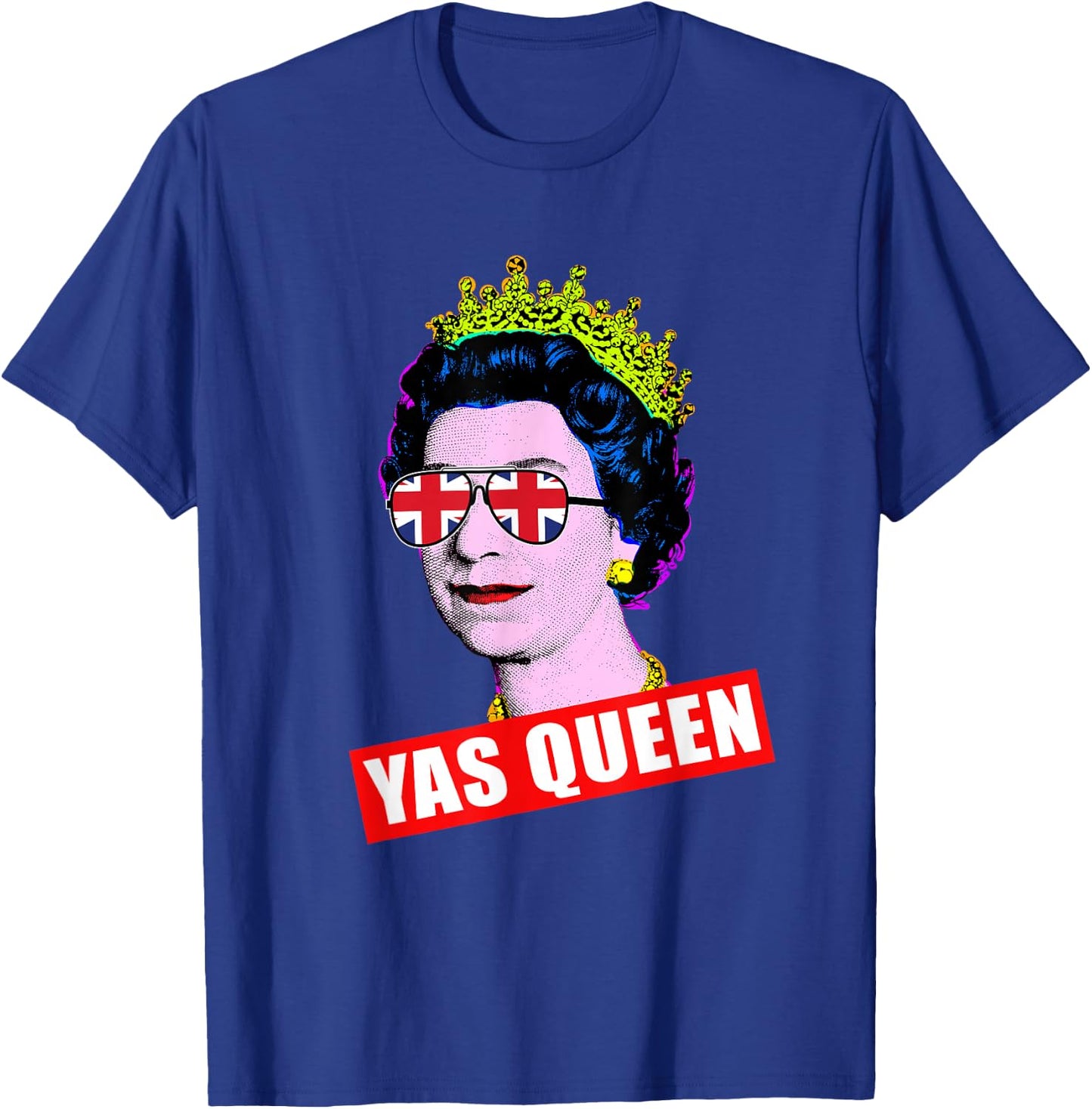 Elizabeth Yas Queen with Sunglasses Queen of England T-Shirt - T-Shirt | Royal