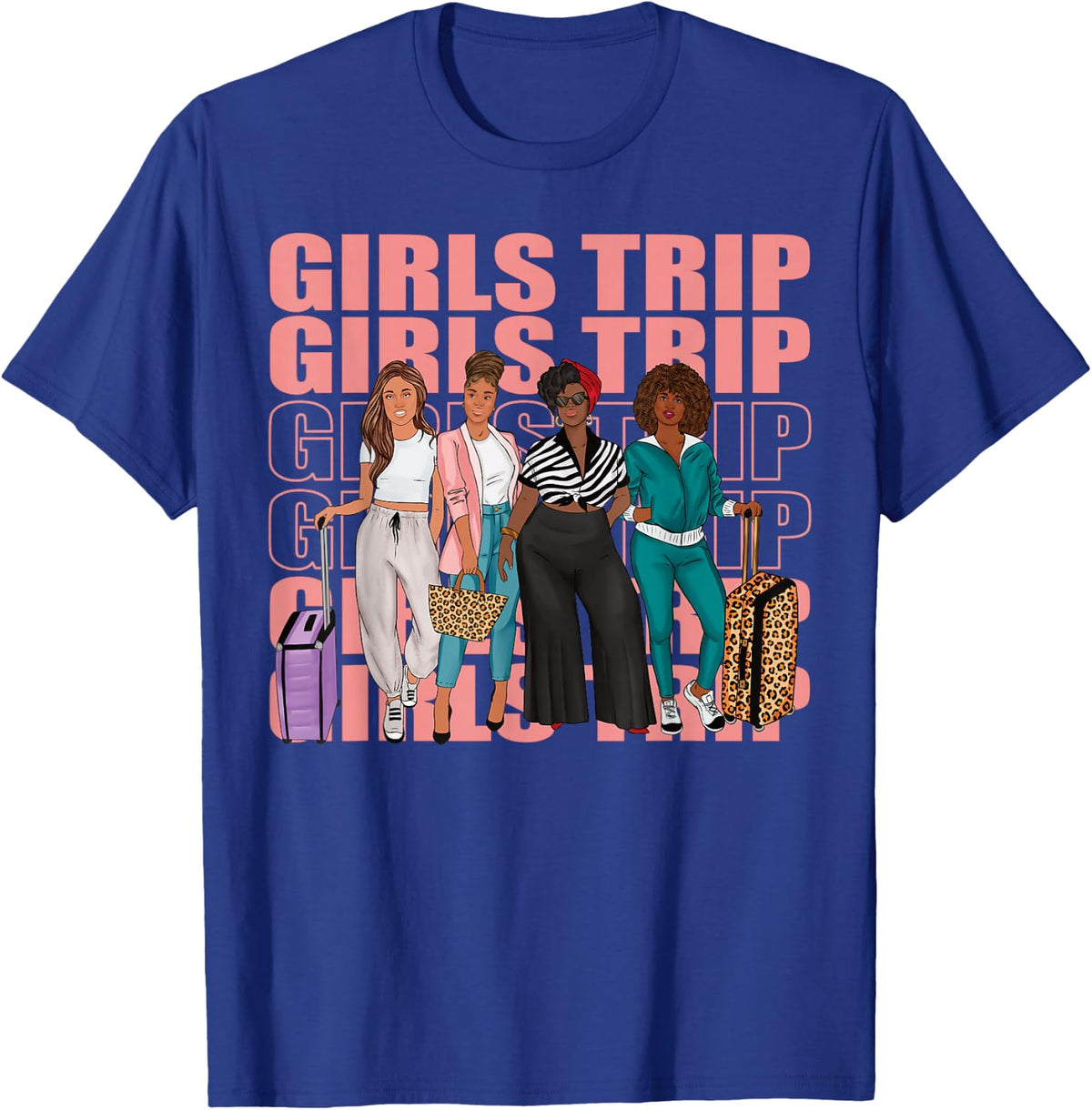 Girls Trip For Melanin Afro Black Vacation Women T-Shirt - T-Shirt | Royal