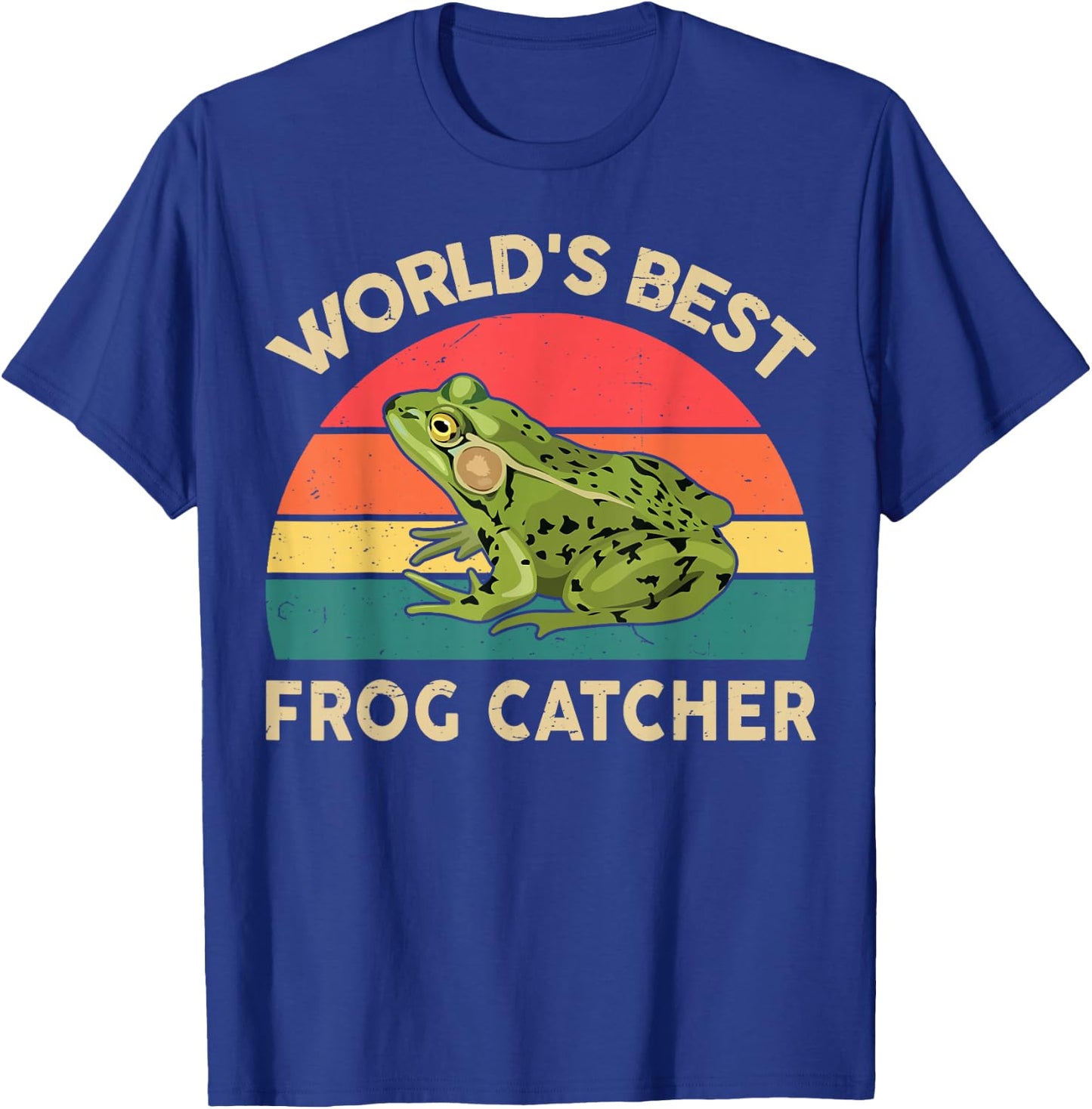 Kids World Best Frog Catcher Toddler Boy Funny Graphic T-Shirt - T-Shirt | Royal