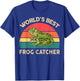Kids World Best Frog Catcher Toddler Boy Funny Graphic T-Shirt - T-Shirt | Royal