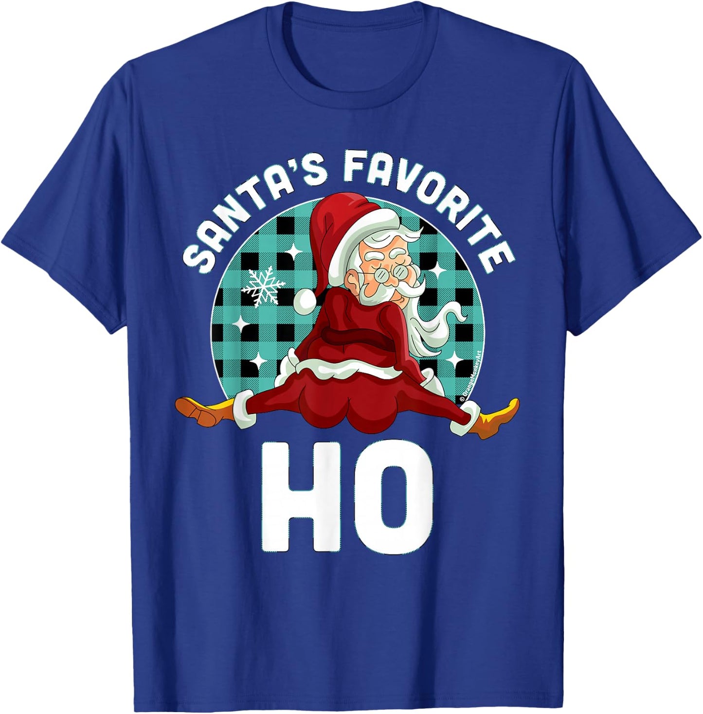 Santa's Favorite Ho - Xmas Naughty Santa Christmas Pajama T-Shirt - T-Shirt | Royal
