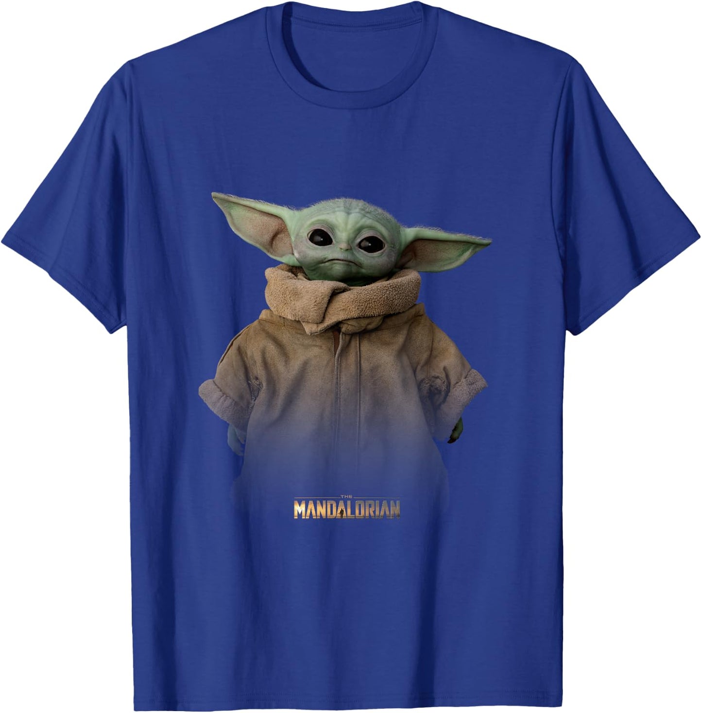 Star Wars The Mandalorian Logo The Child Simple Portrait T-Shirt - T-Shirt | Royal