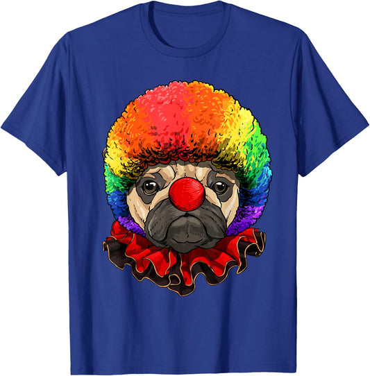 Pug Clown Pug Dog Circus T-Shirt - T-Shirt | Royal