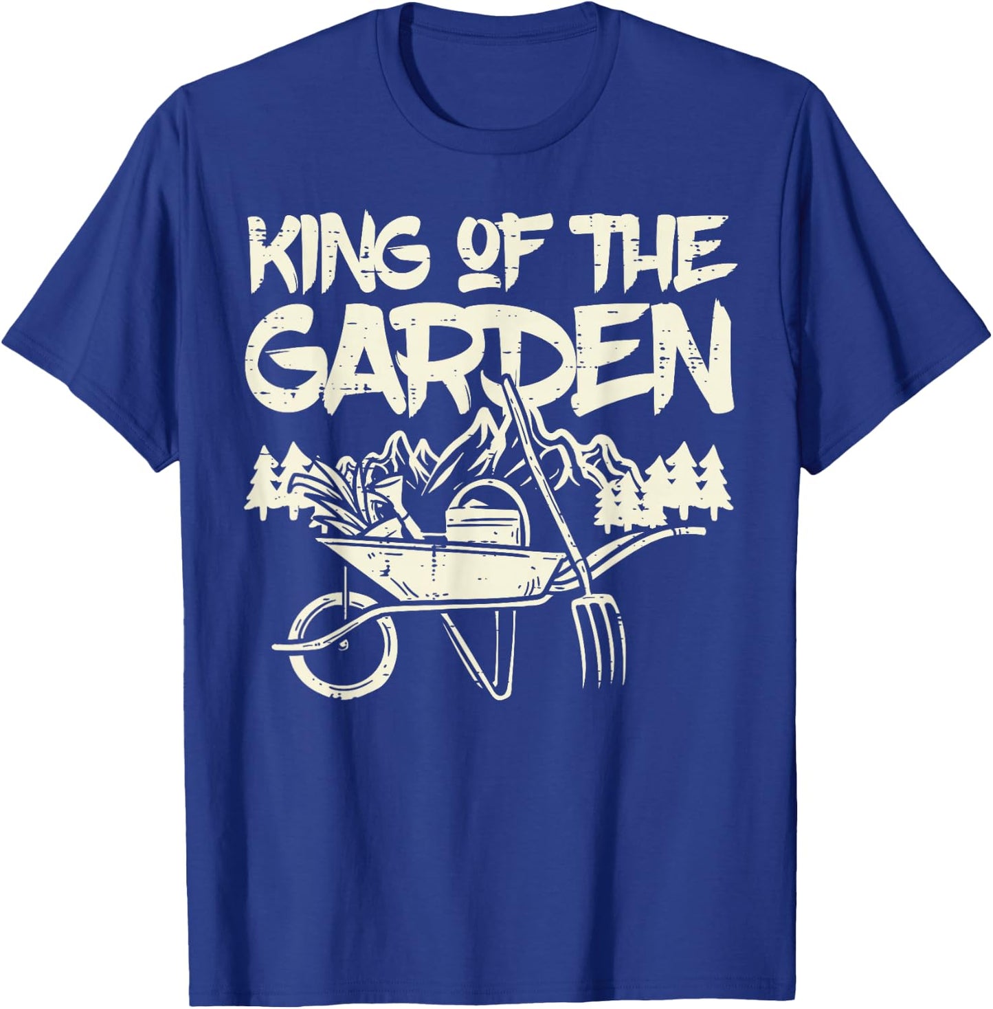 King of The Garden Cool Gardening Gardener Grandpa Dad Men T-Shirt - T-Shirt | Royal