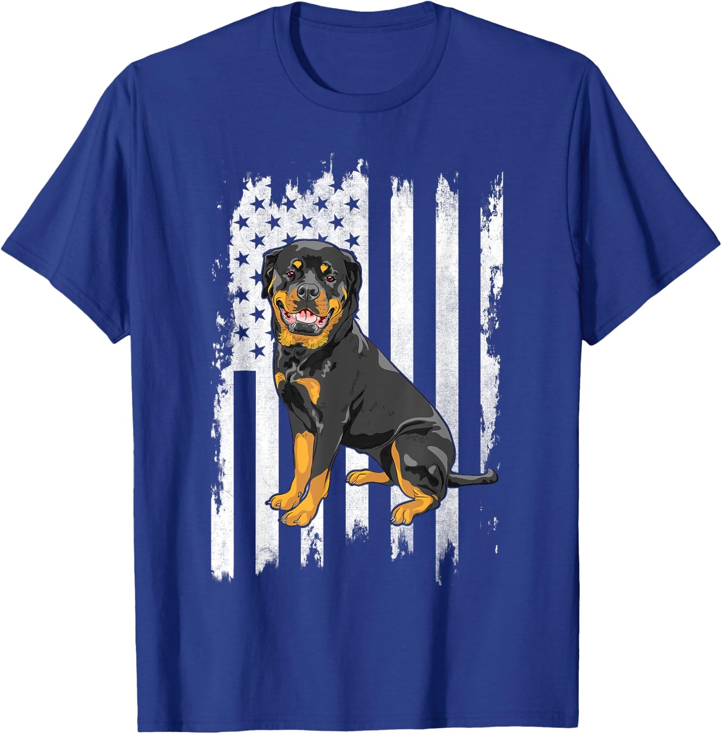 Rottie Dad Rottweiler Father's Day USA American 4th of July Women Men T-Shirt - T-Shirt | Royal