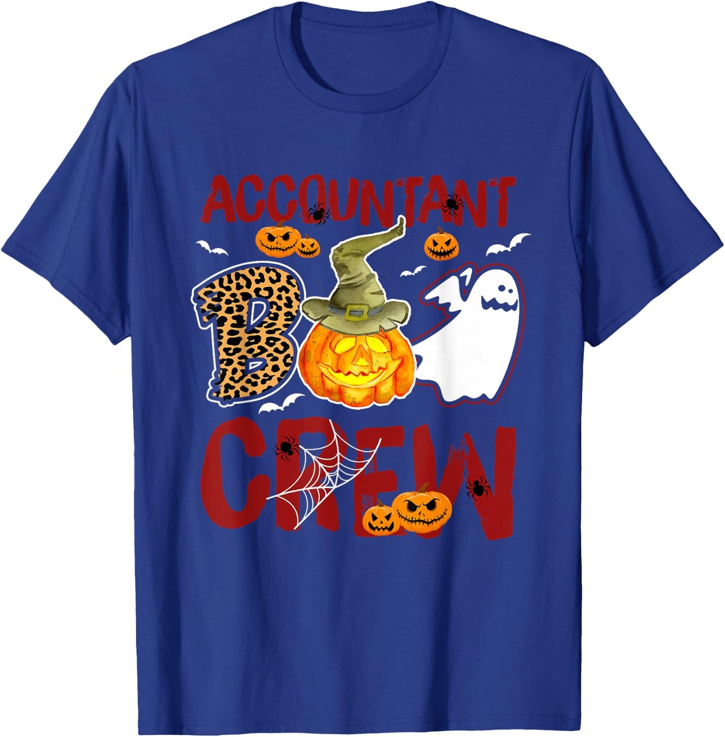 Accountant Boo Crew Halloween Accounting Costume T-Shirt - T-Shirt | Royal