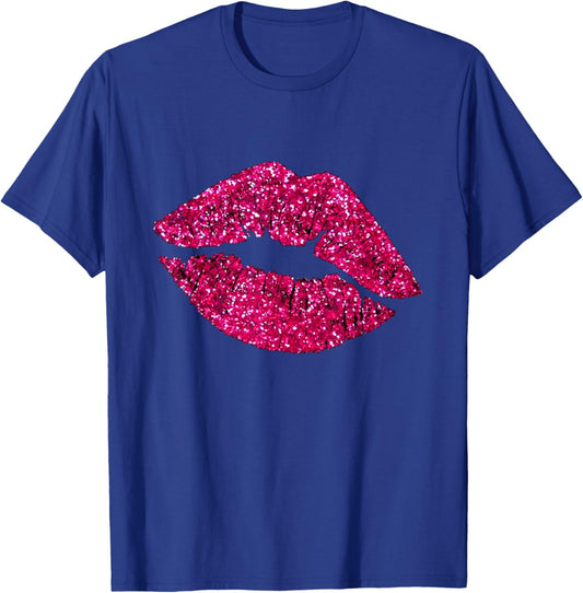 Gifts Vintage Sexy Pink Lipstick Beauty Kiss Lips T-Shirt - T-Shirt | Royal