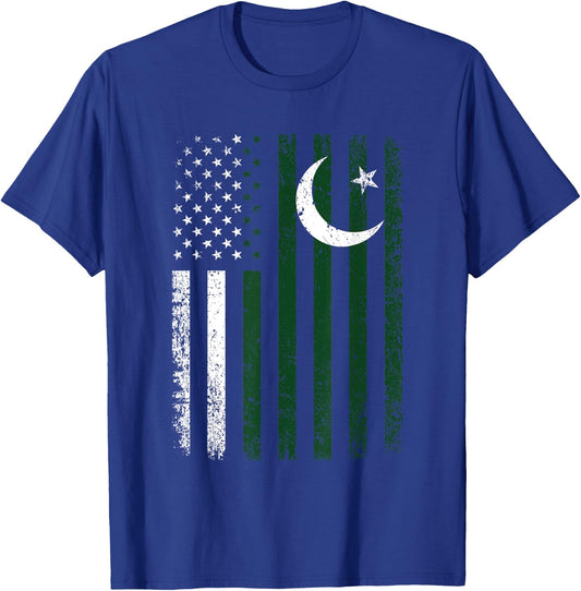 Pakistan Flag 4th of July USA Pakistani Flag Kids Men T-Shirt - T-Shirt | Royal