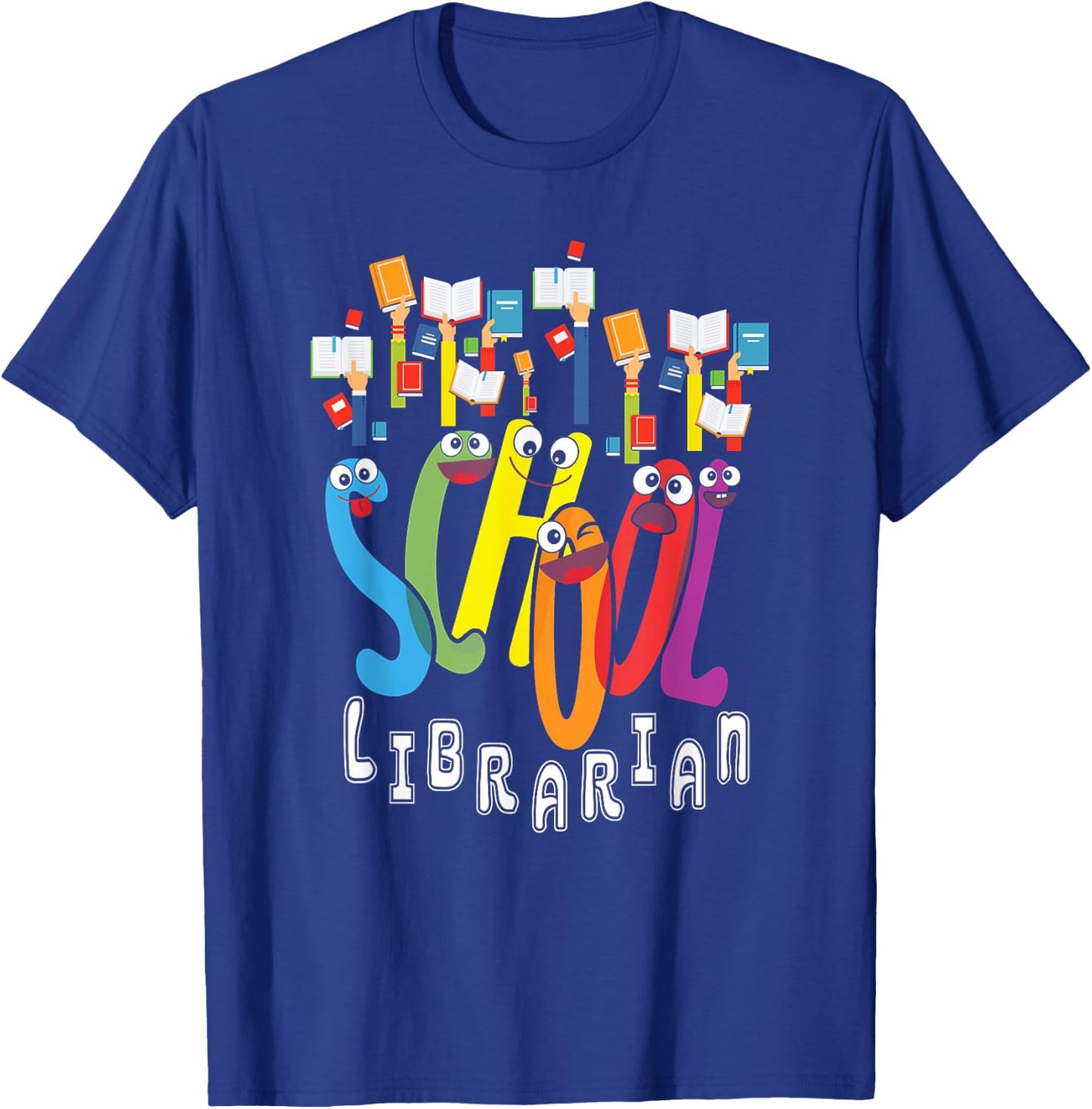 Elementary And Middle School Librarian T-Shirt - T-Shirt | Royal