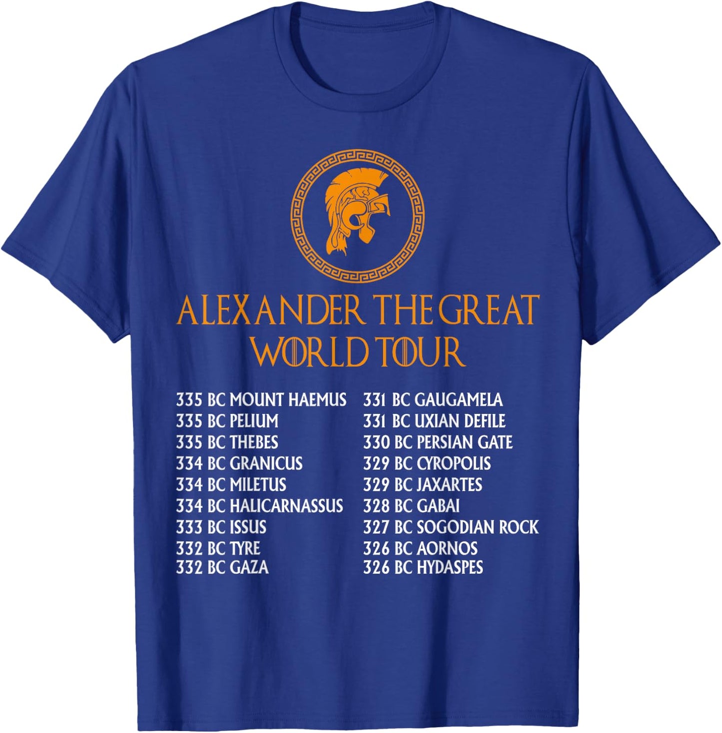 Ancient Greek History, Alexander The Great World Tour Small T-Shirt - T-Shirt | Royal