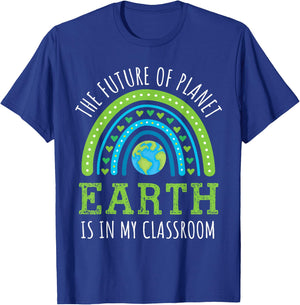 Earth Day 2026 Teacher Future of Planet Earth My Classroom T-Shirt - T-Shirt | Royal