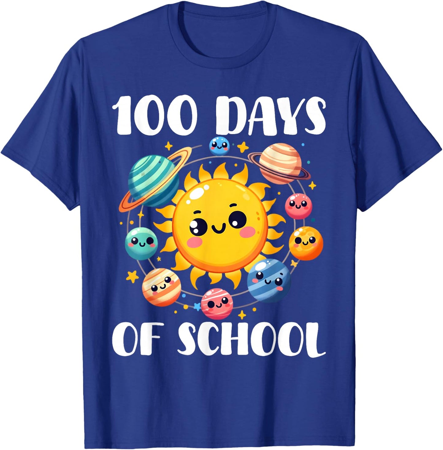100 Days of School Astronaut Planet 100th Day of School Boys T-Shirt - T-Shirt | Royal