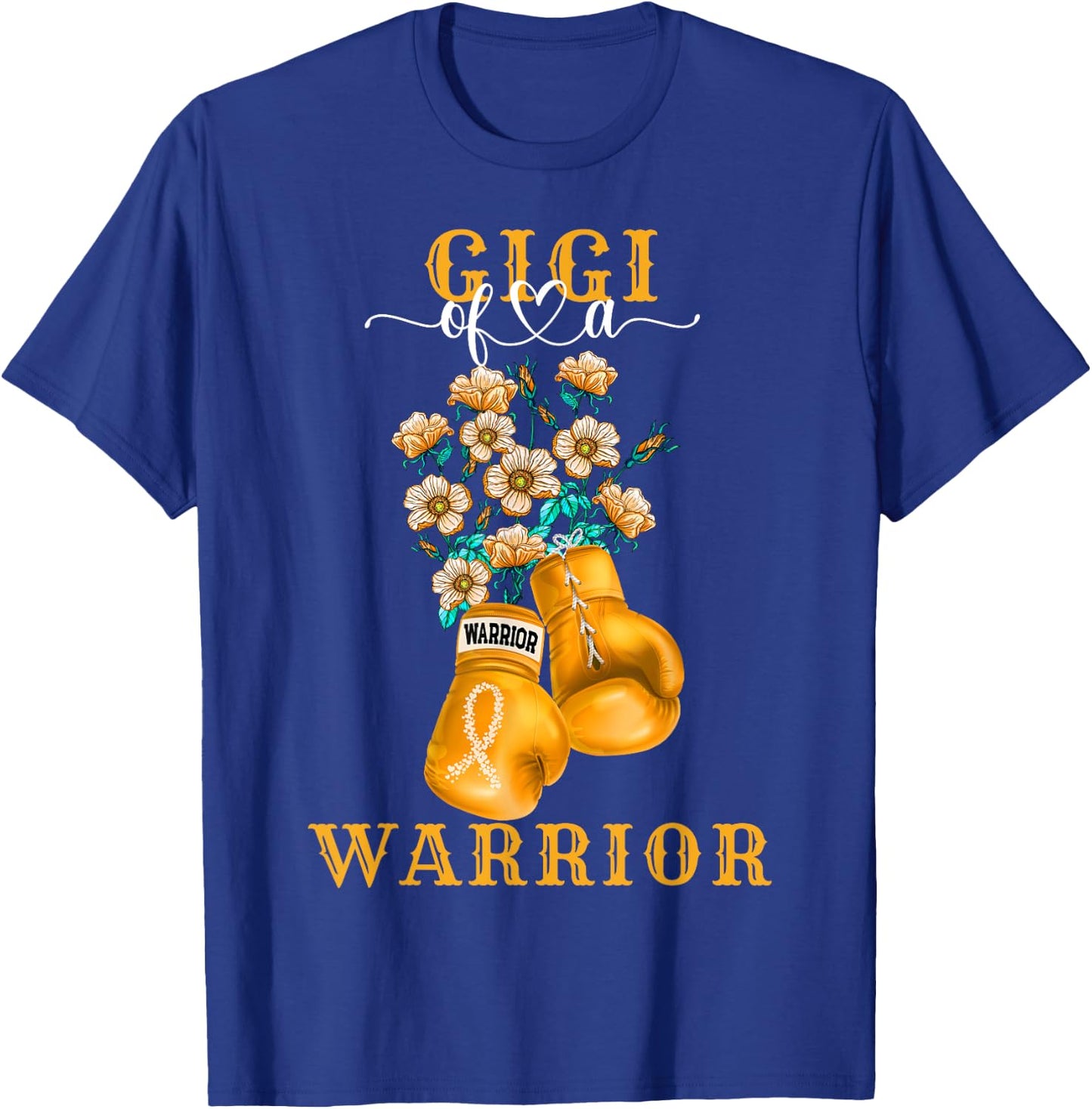 Gigi Of A Warrior Childhood Cancer Awareness Support Squad T-Shirt - T-Shirt | Royal