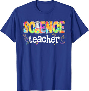 Science Teacher Tie Dye Science Teaching Back to School T-Shirt - T-Shirt | Royal