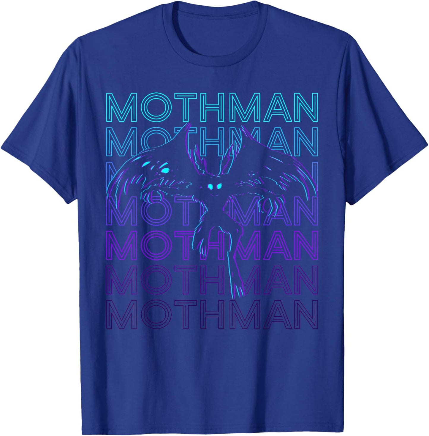 Mothman Cryptid Cryptozoology Retro T-Shirt - T-Shirt | Royal