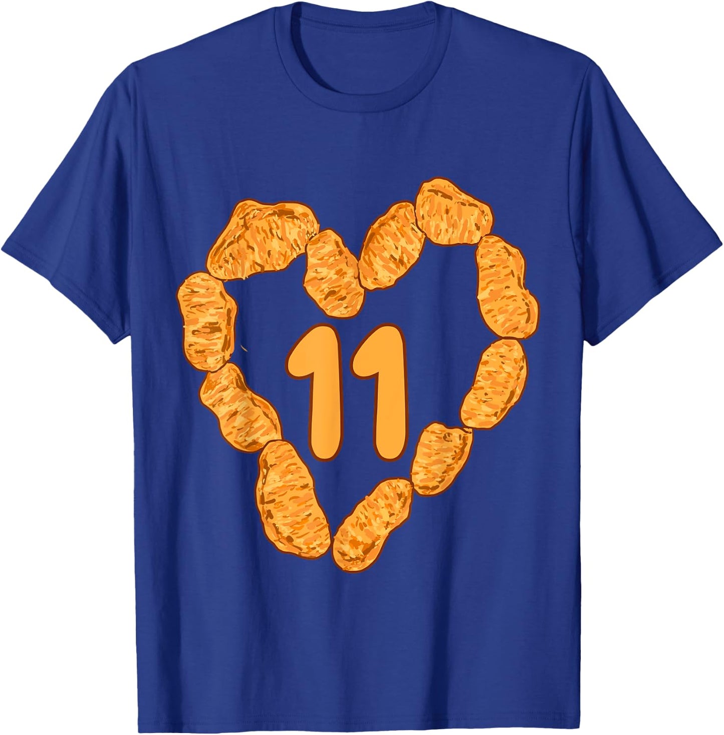 11th Birthday Chicken Nuggets Funny Food for 11 Years Old T-Shirt - T-Shirt | Royal