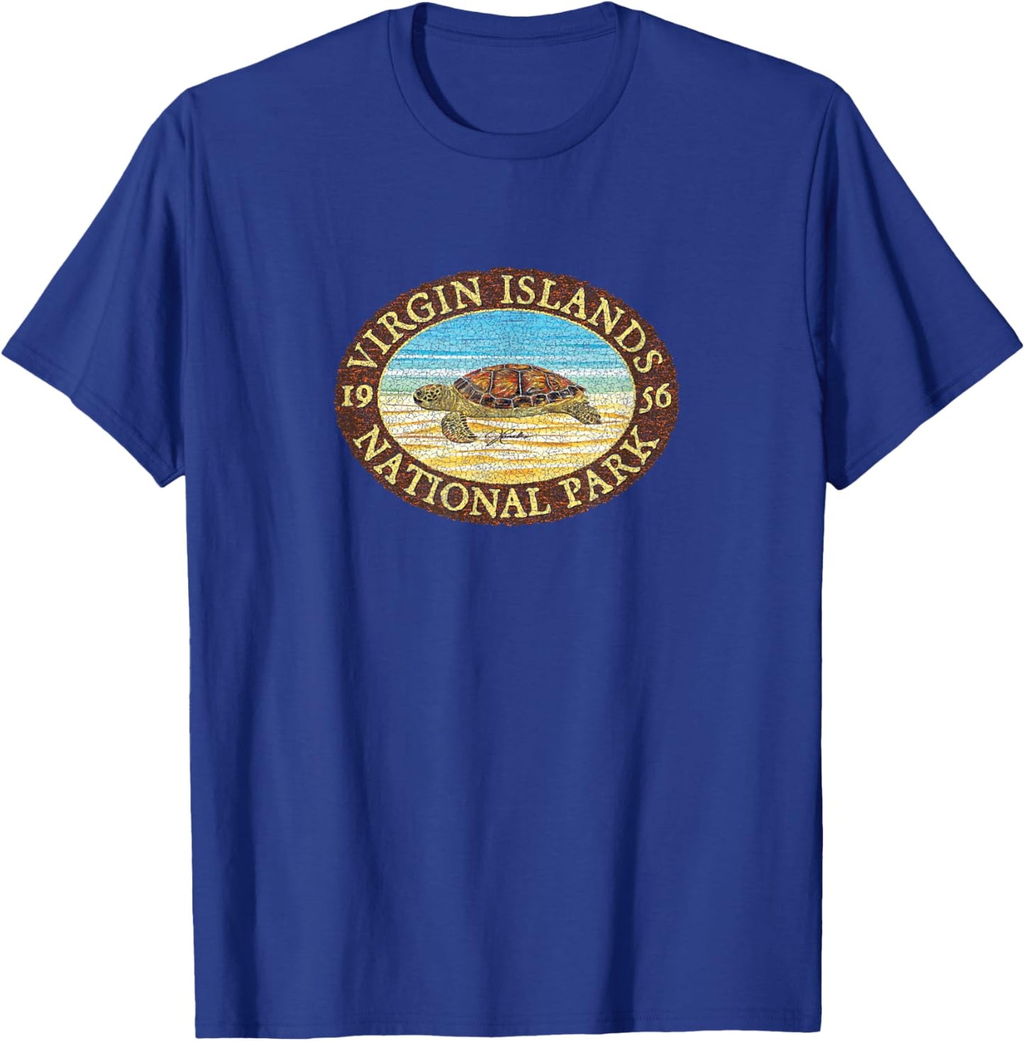 JCombs: Virgin Islands National Park, Sea Turtle on Beach T-Shirt - T-Shirt | Royal