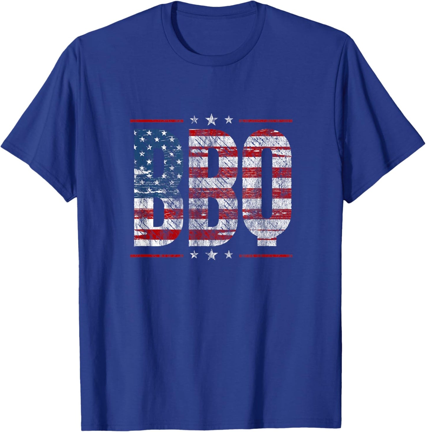 USA Flag BBQ Grill Patriotic American 4th of July Vintage Women Men T-Shirt - T-Shirt | Royal