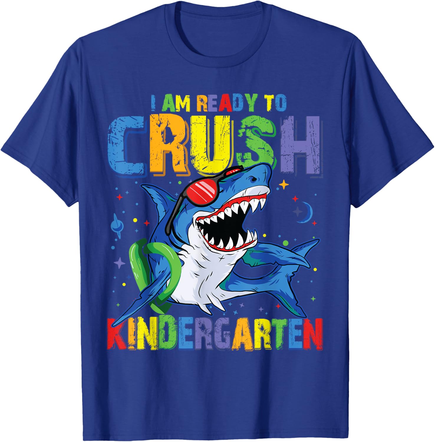 Shark Back to School for Boy I'm Ready To Crush Kindergarten T-Shirt - T-Shirt | Royal