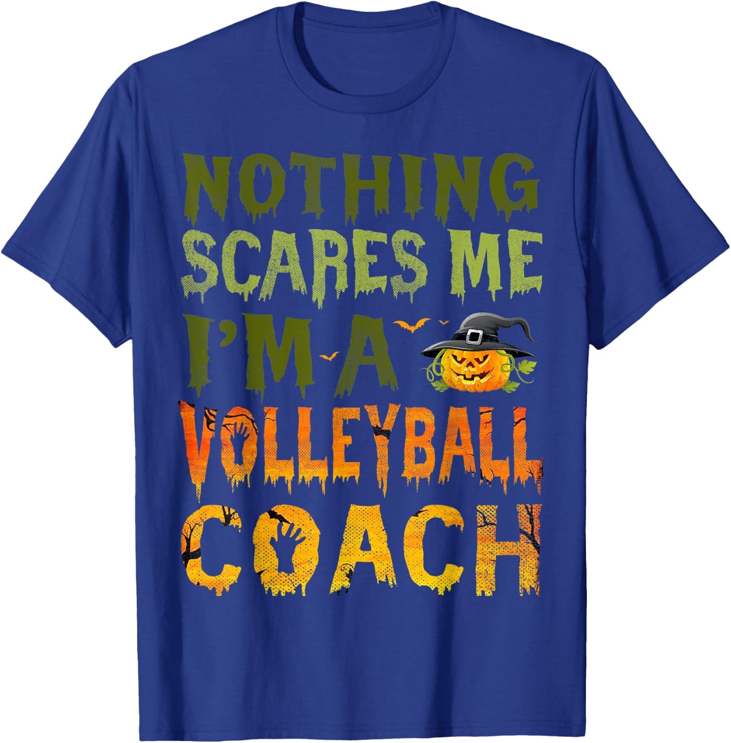Nothing Scares Me I'm A Volleyball Coach Halloween Costume T-Shirt - T-Shirt | Royal