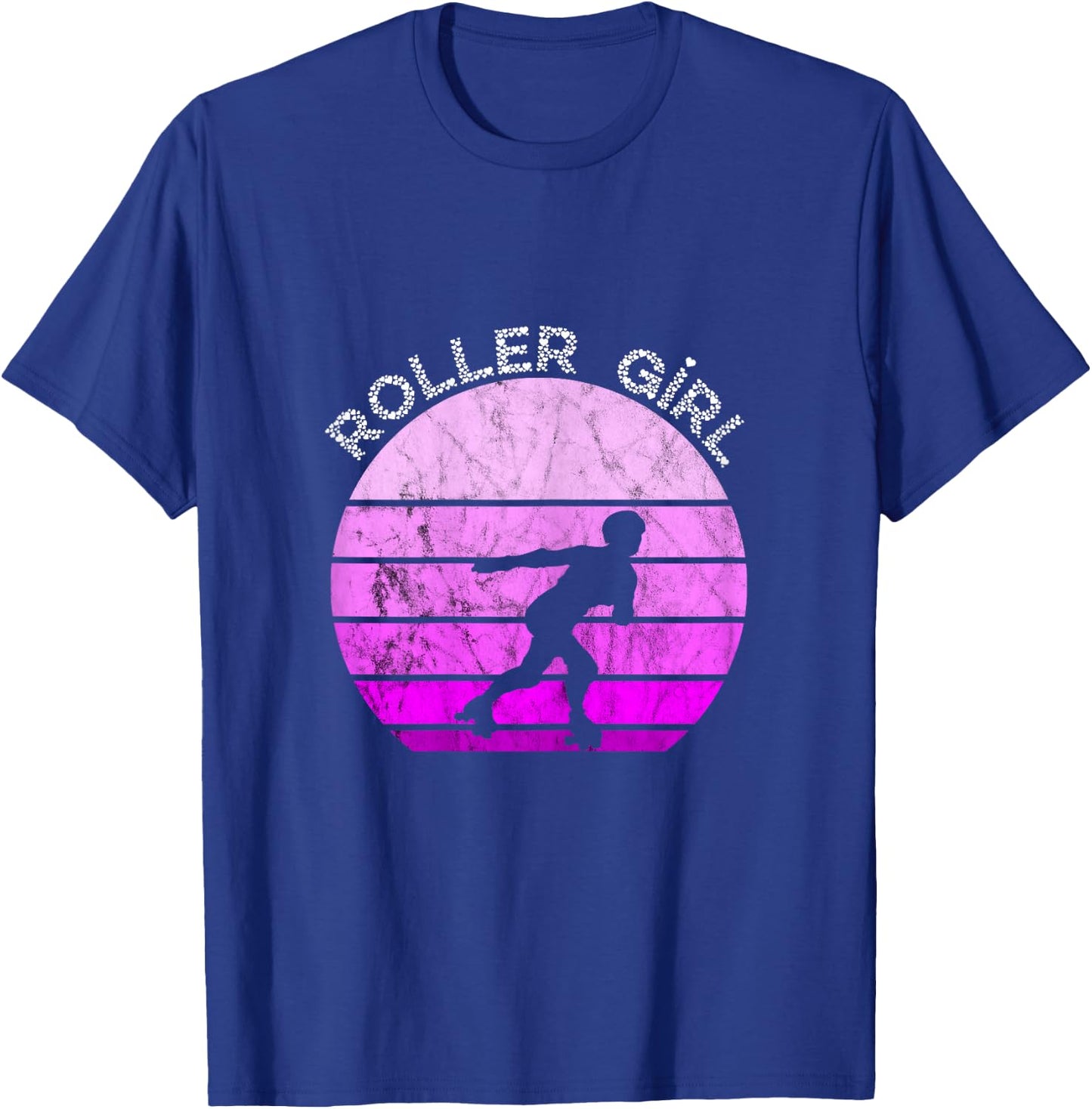 Roller Skates Girls Retro Vintage Roller Skating Inline Skater T-Shirt - T-Shirt | Royal
