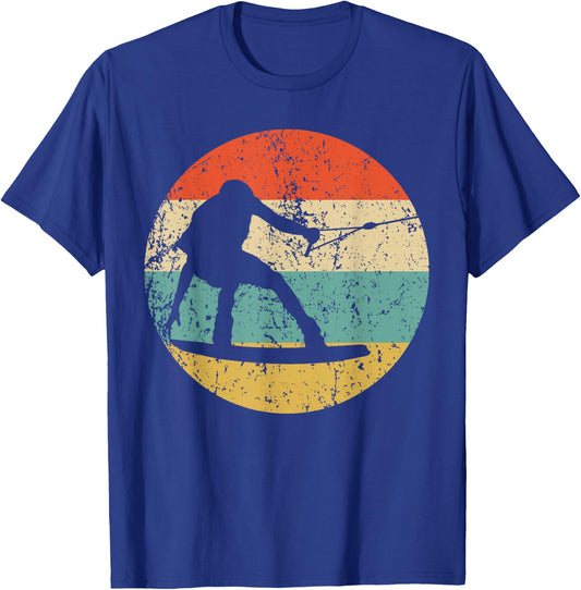 Vintage Retro Style Wakeboarding Retro Wakeboarder T-Shirt - T-Shirt | Royal