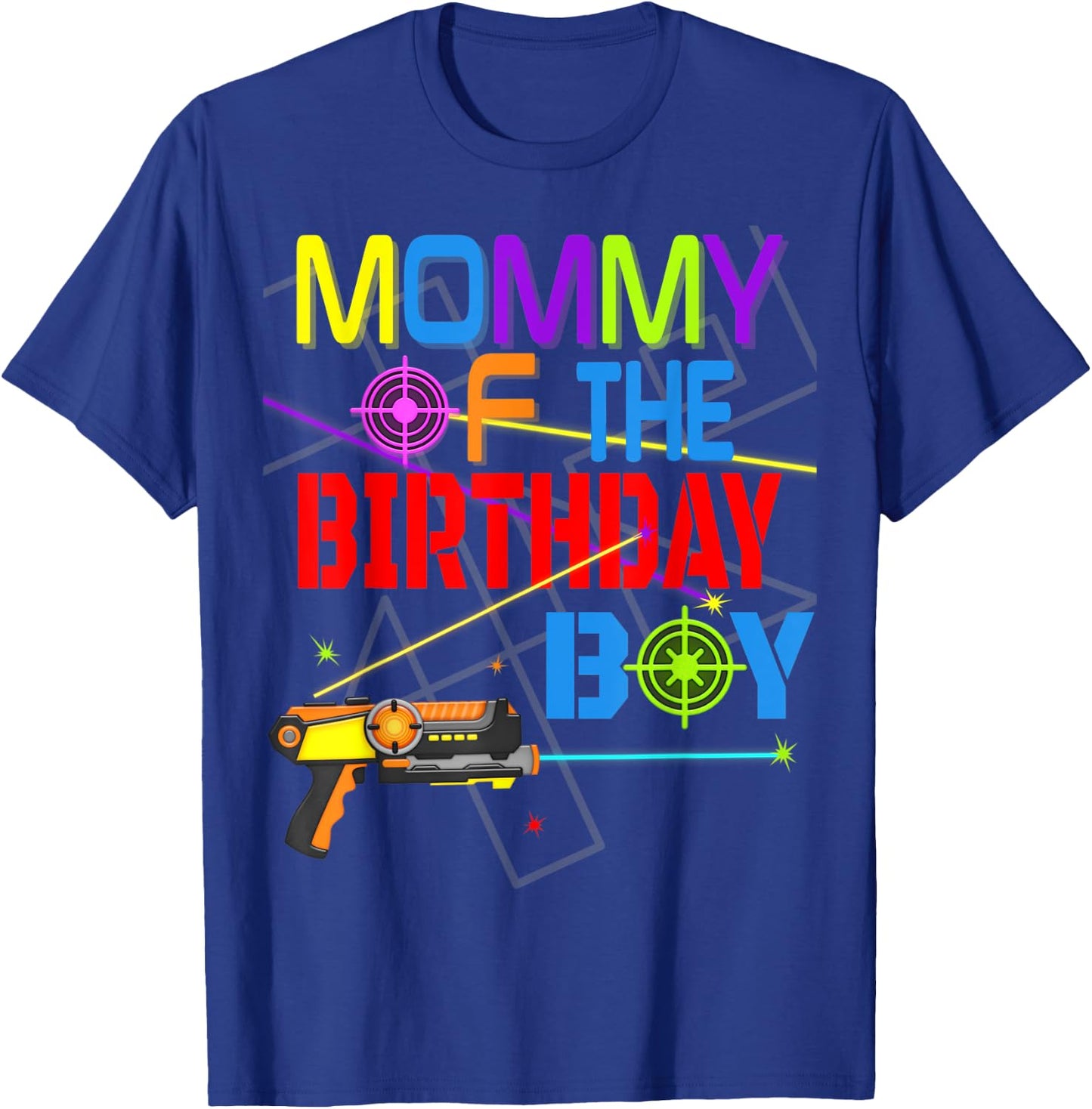Laser Tag Birthday Party Themed Matching Family T-Shirt - T-Shirt | Royal