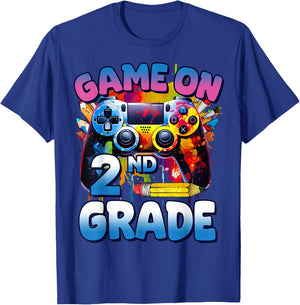 Game On 2nd Grade First Day Gamer Shirt Boys T-Shirt - T-Shirt | Royal