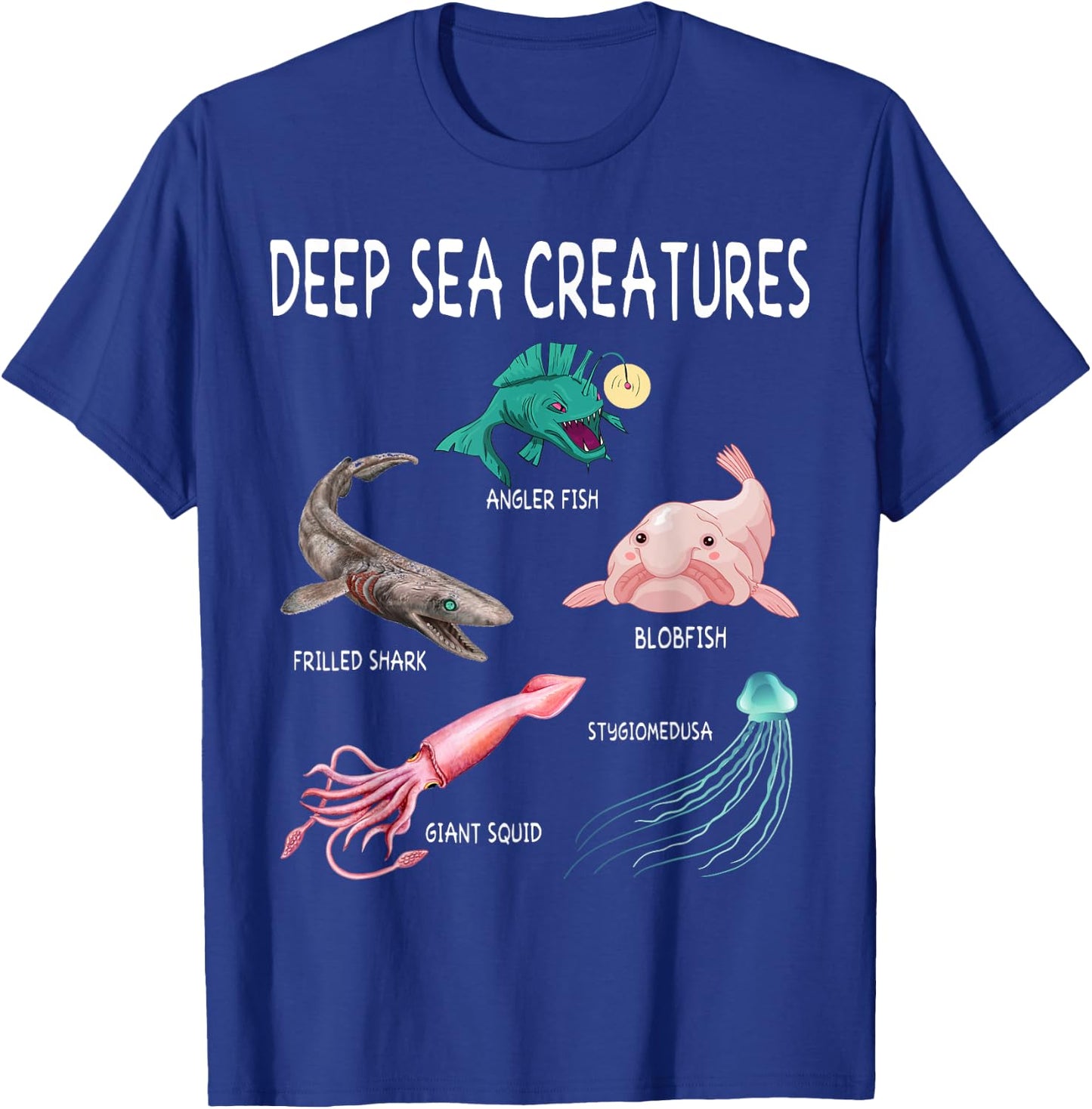 Deep Sea Creatures Educational Future Marine Biologist T-Shirt - T-Shirt | Royal