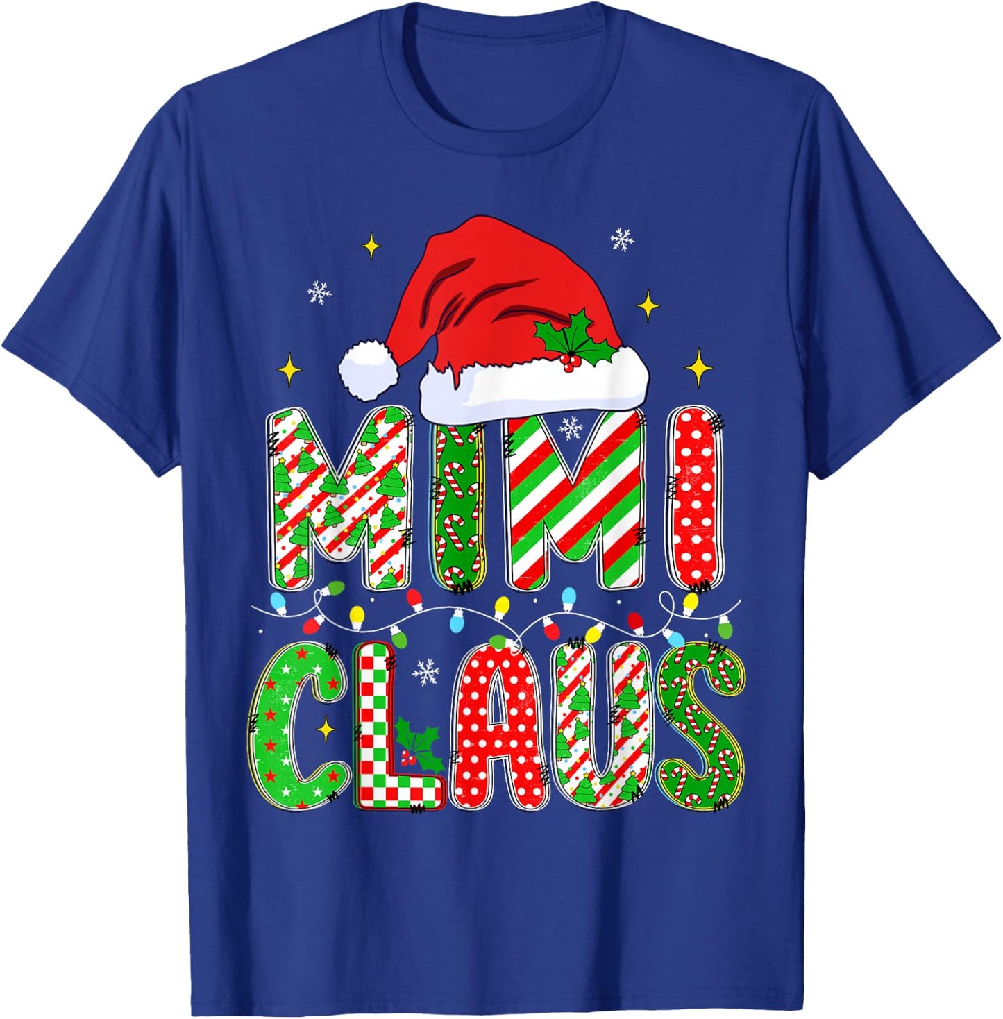 Christmas Mimi Claus Mom Women Family Matching Pajama T-Shirt - T-Shirt | Royal