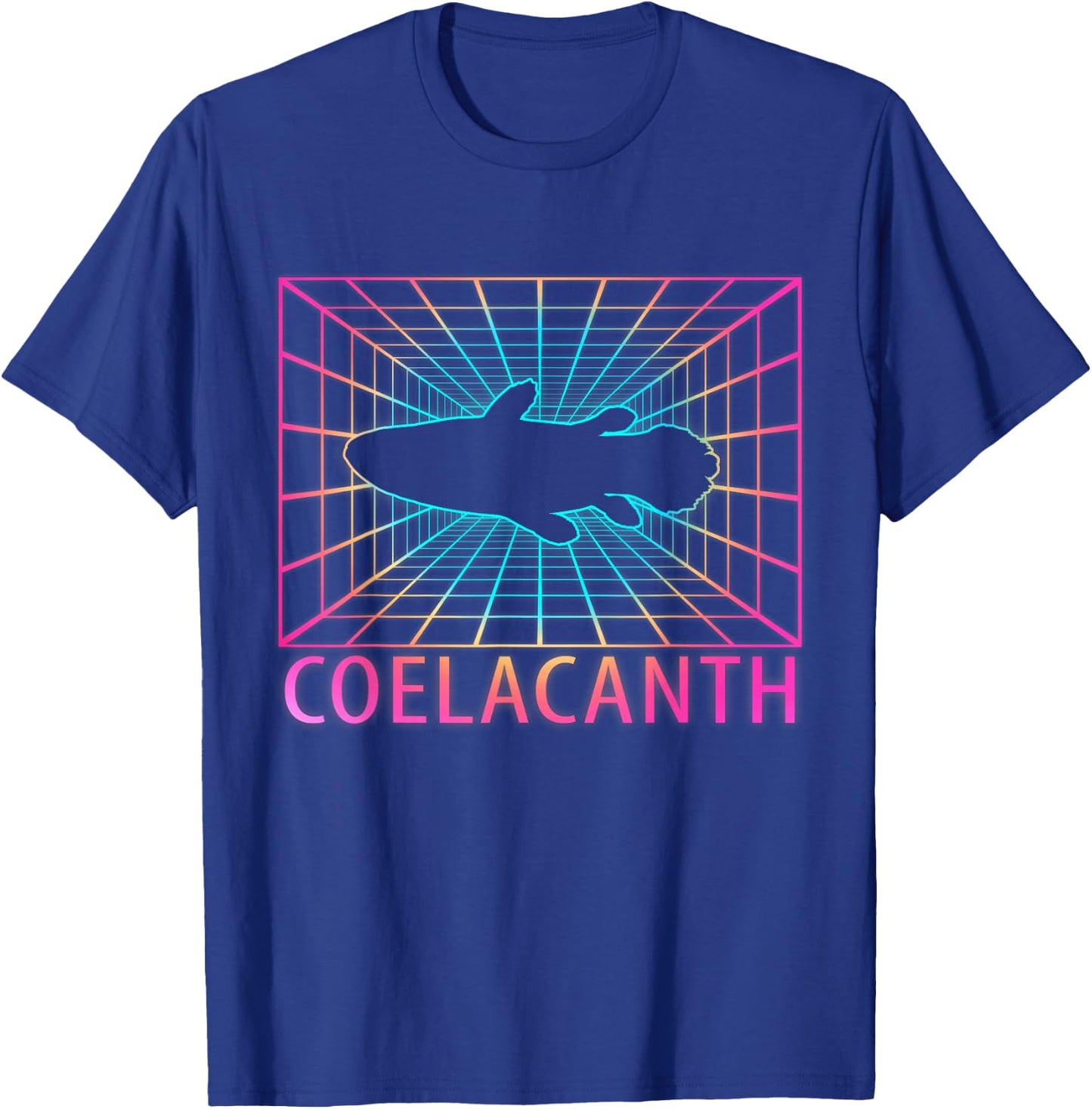 Coelacanth Retro Fish Gift T-Shirt - T-Shirt | Royal