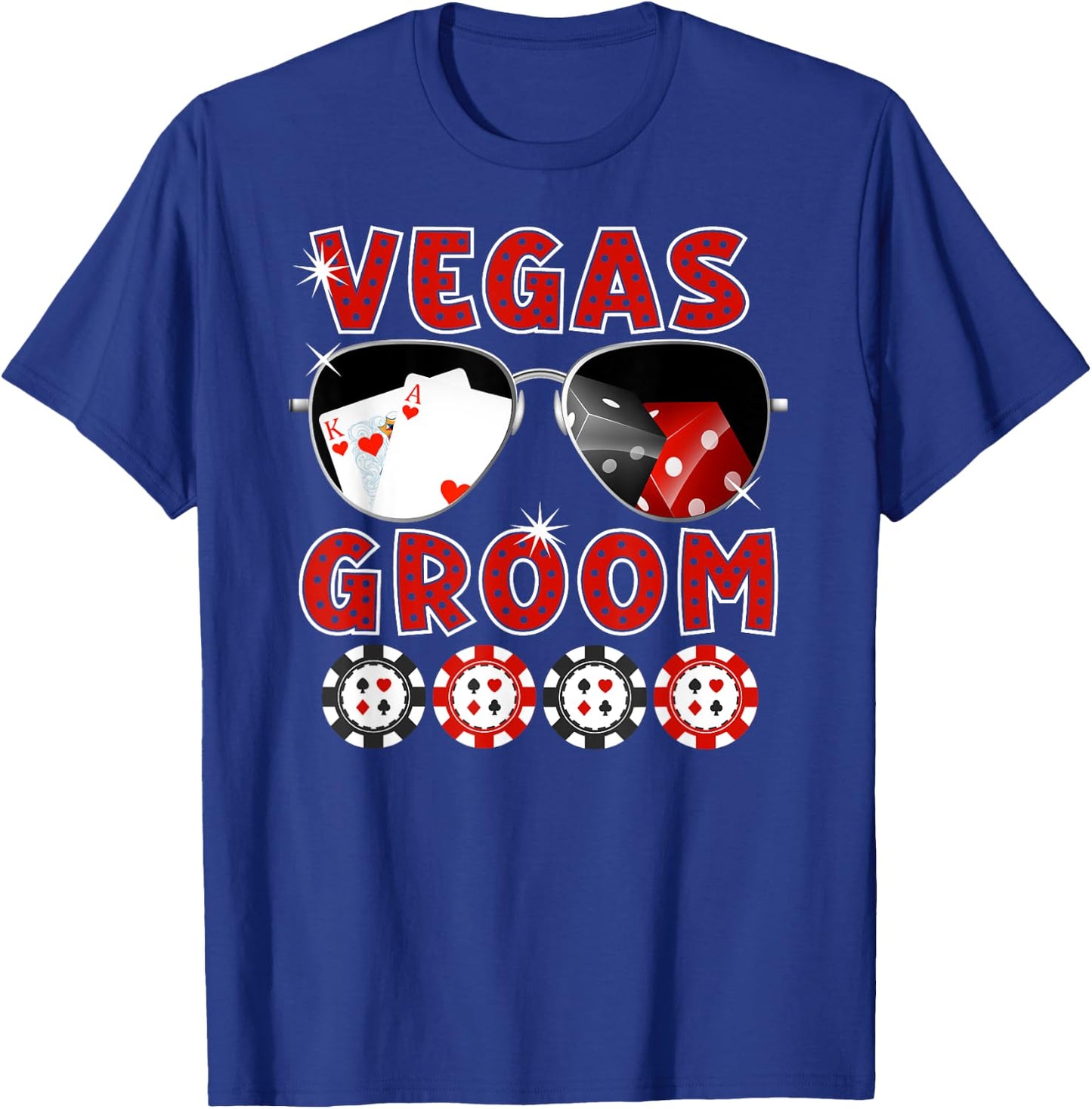 Las Vegas Groom Wedding Bachelor Party Stag Night T-Shirt - T-Shirt | Royal