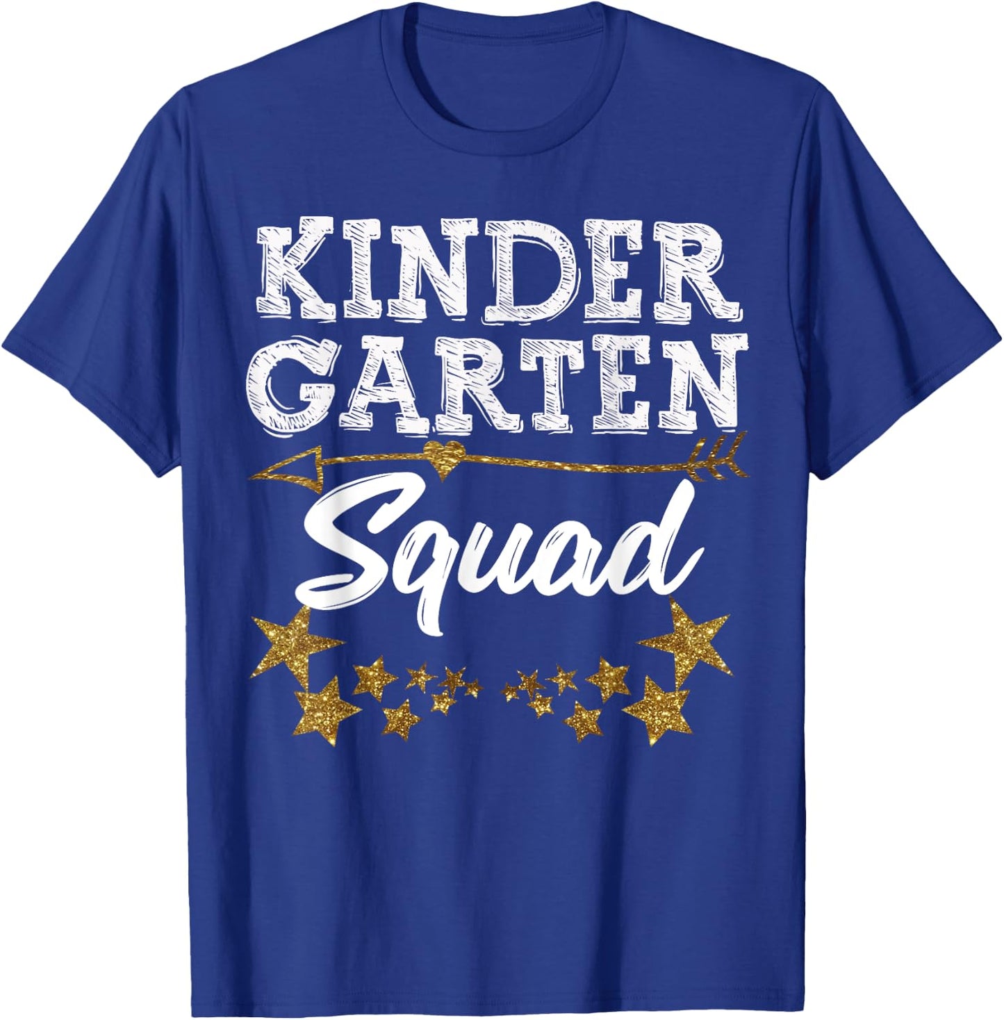 Kindergarten Squad Gold Star Fun Kids Back To School T-Shirt - T-Shirt | Royal