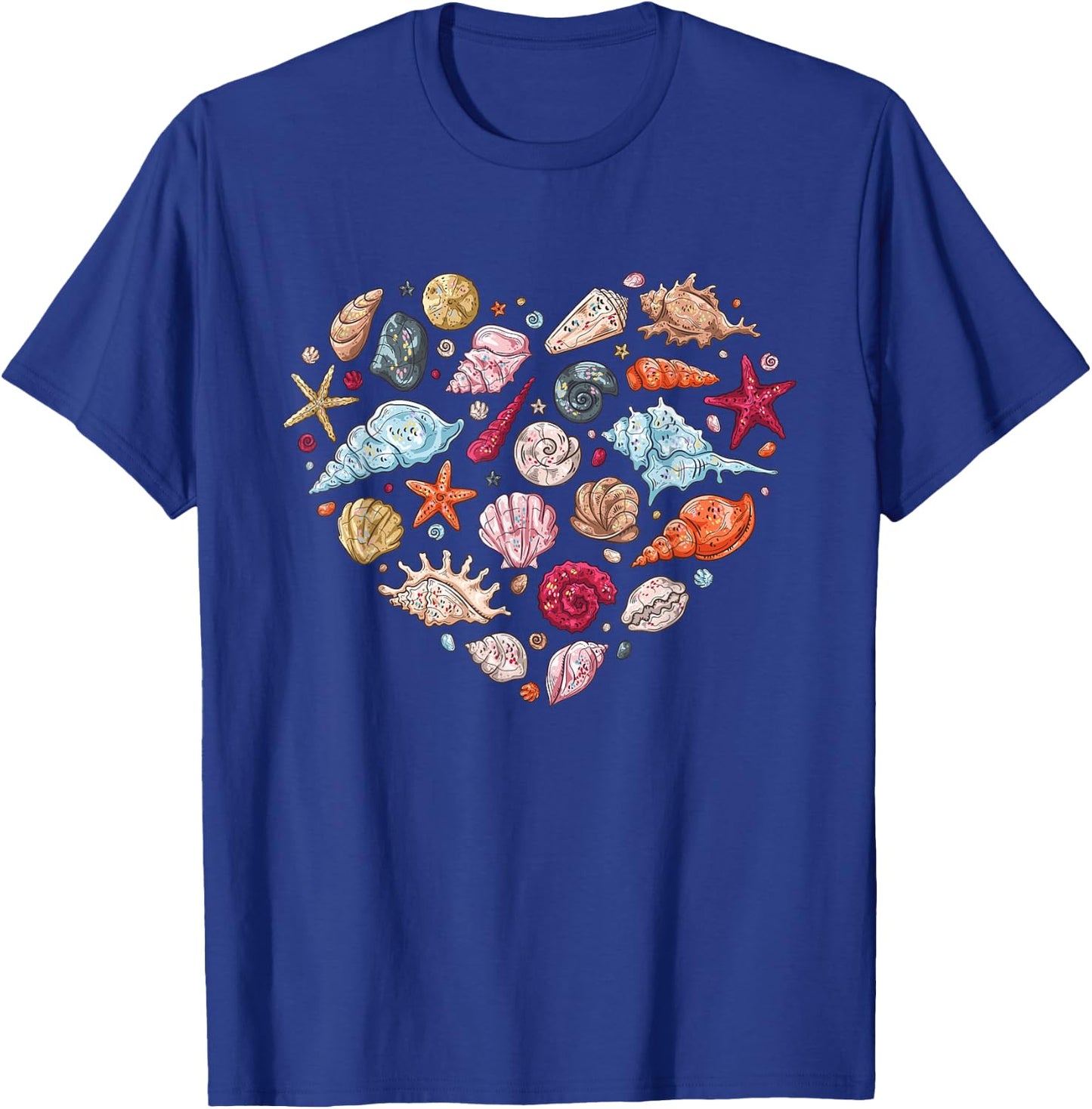Seashells Heart | Seashell Collector Clam Seashell Lover T-Shirt - T-Shirt | Royal