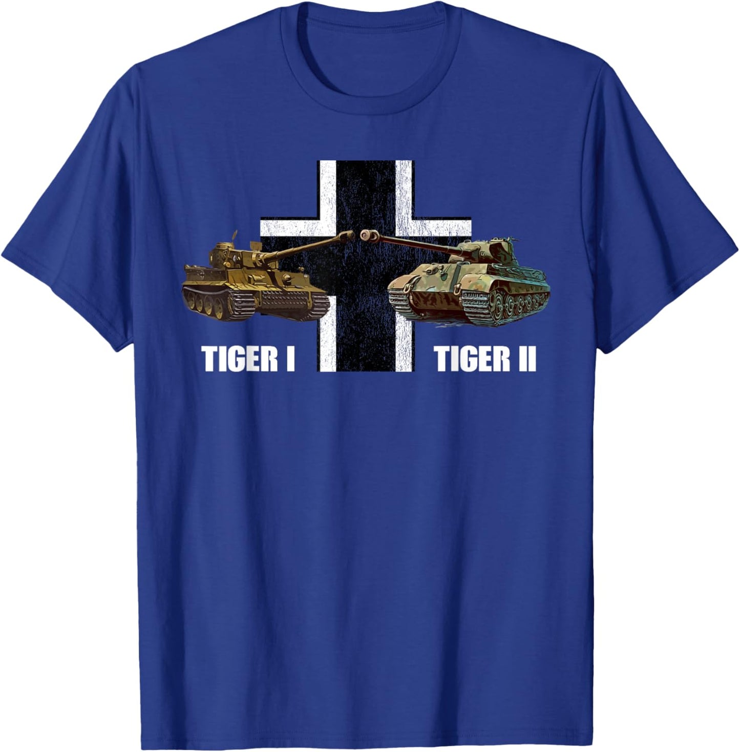 WW2 Panzer Armored Tiger I Tiger II German Heavy Tank T-Shirt - T-Shirt | Royal