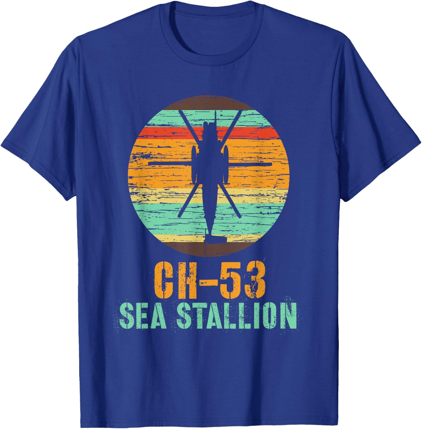 Vintage CH-53 Sea Stallion Helicopter Military Shirt T-Shirt - T-Shirt | Royal