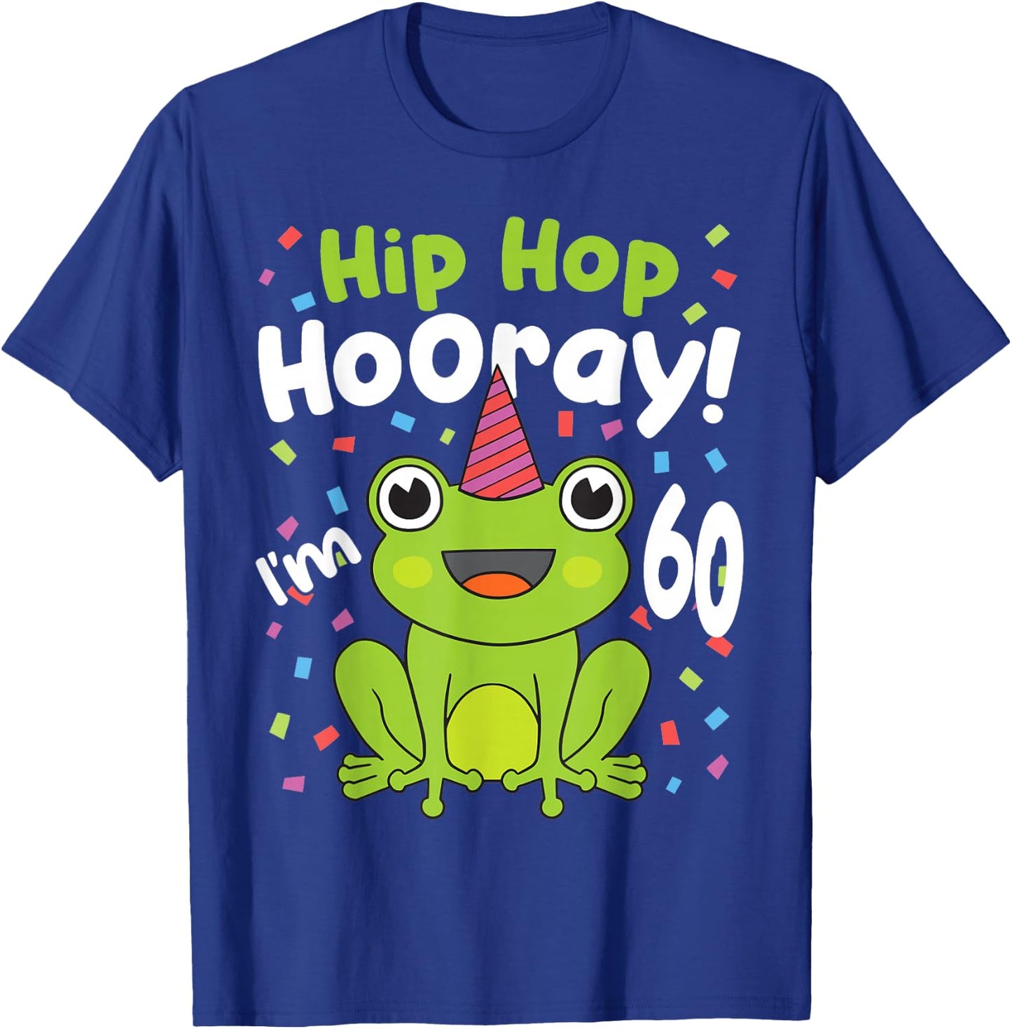60th Birthday Boy Frog Lover 60 Year Old Funny B-Day T-Shirt - T-Shirt | Royal