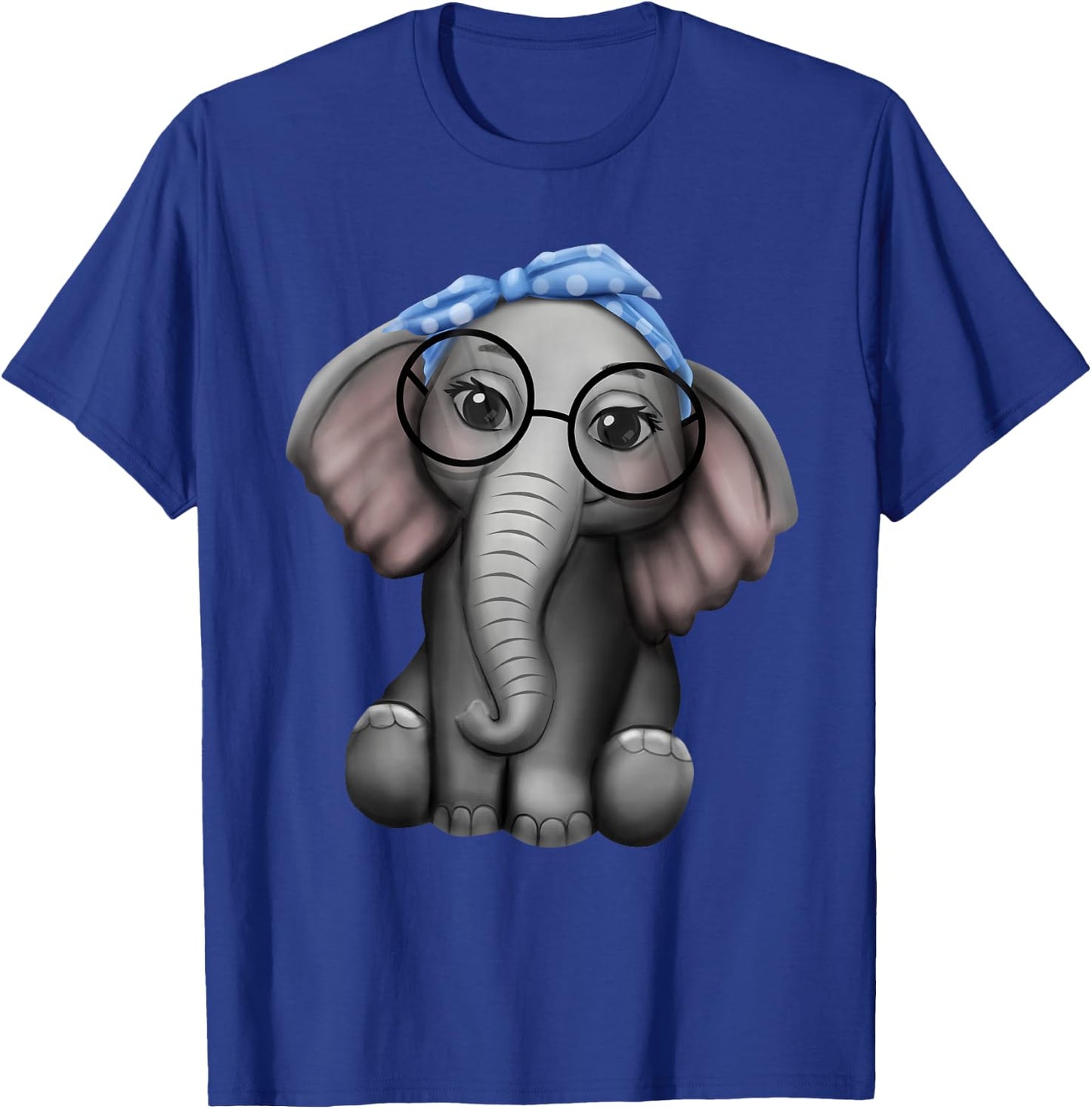 Elephant Nerd Glasses Headband Clothes Gift Elephant T-Shirt - T-Shirt | Royal