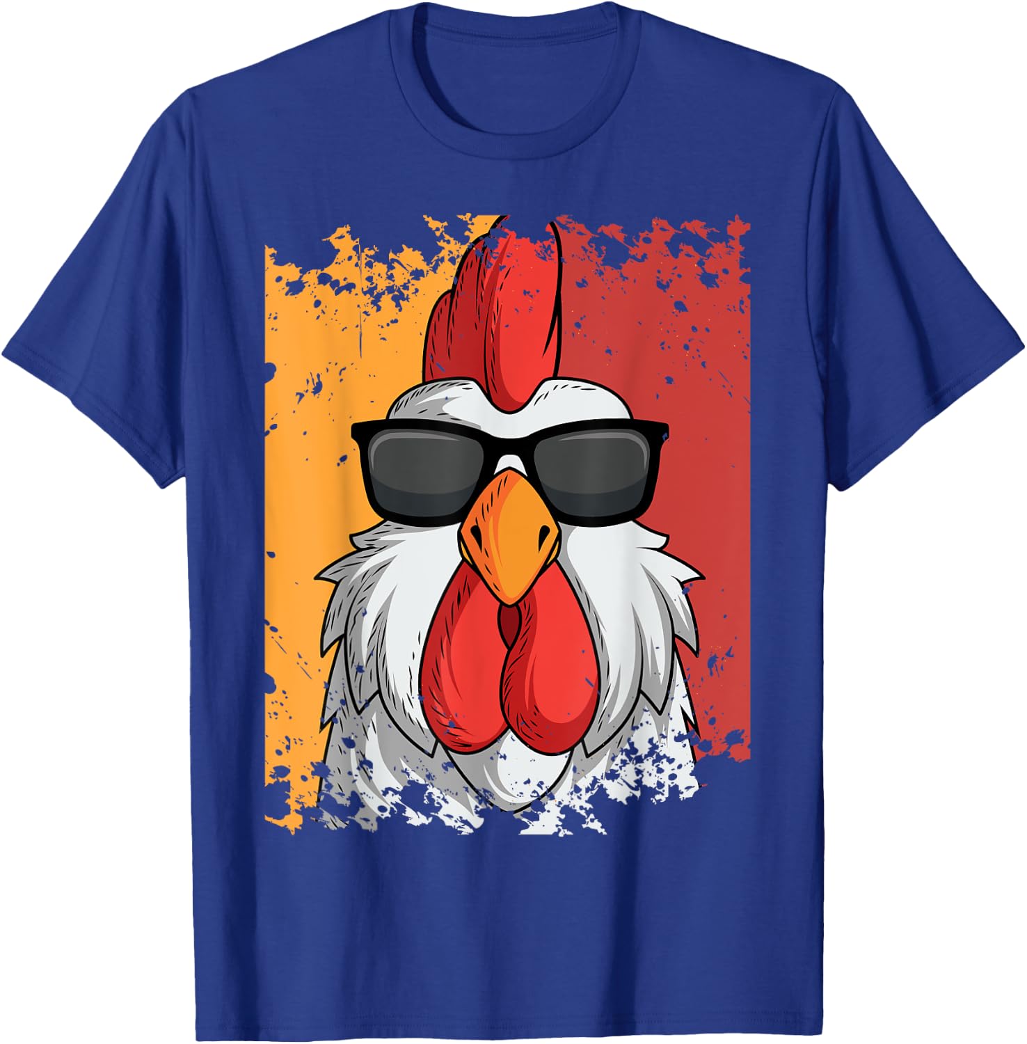 Rooster Retro Vintage Sunglasses Chicken Farm Poultry Lover T-Shirt - T-Shirt | Royal