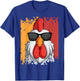 Rooster Retro Vintage Sunglasses Chicken Farm Poultry Lover T-Shirt - T-Shirt | Royal