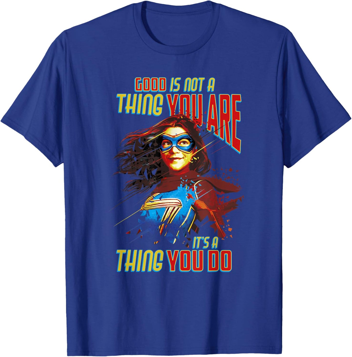 Marvel Ms. Marvel Good Is Not A Thing You Are Quote T-Shirt - T-Shirt | Royal