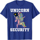 Unicorn Security Funny Unicorn Skeleton Dabbing Family Group T-Shirt - T-Shirt | Royal