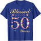 Blessed By God For 50 Years Old 50th Birthday Party T-Shirt - T-Shirt | Royal