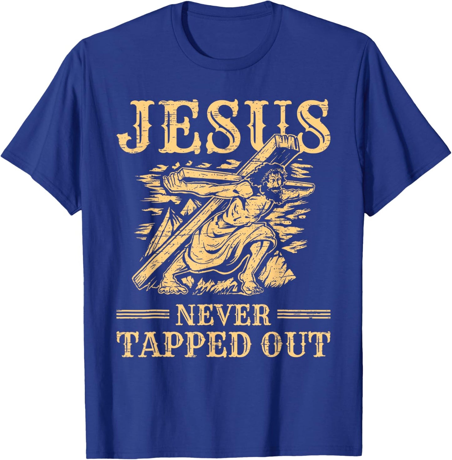 Easter Jesus never Tapped out Resurrection Sunday Rabbit T-Shirt - T-Shirt | Royal