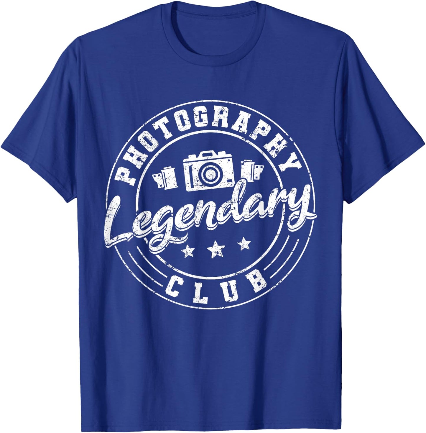Photography Camera Lens Retro Legendary Photography Club T-Shirt - T-Shirt | Royal
