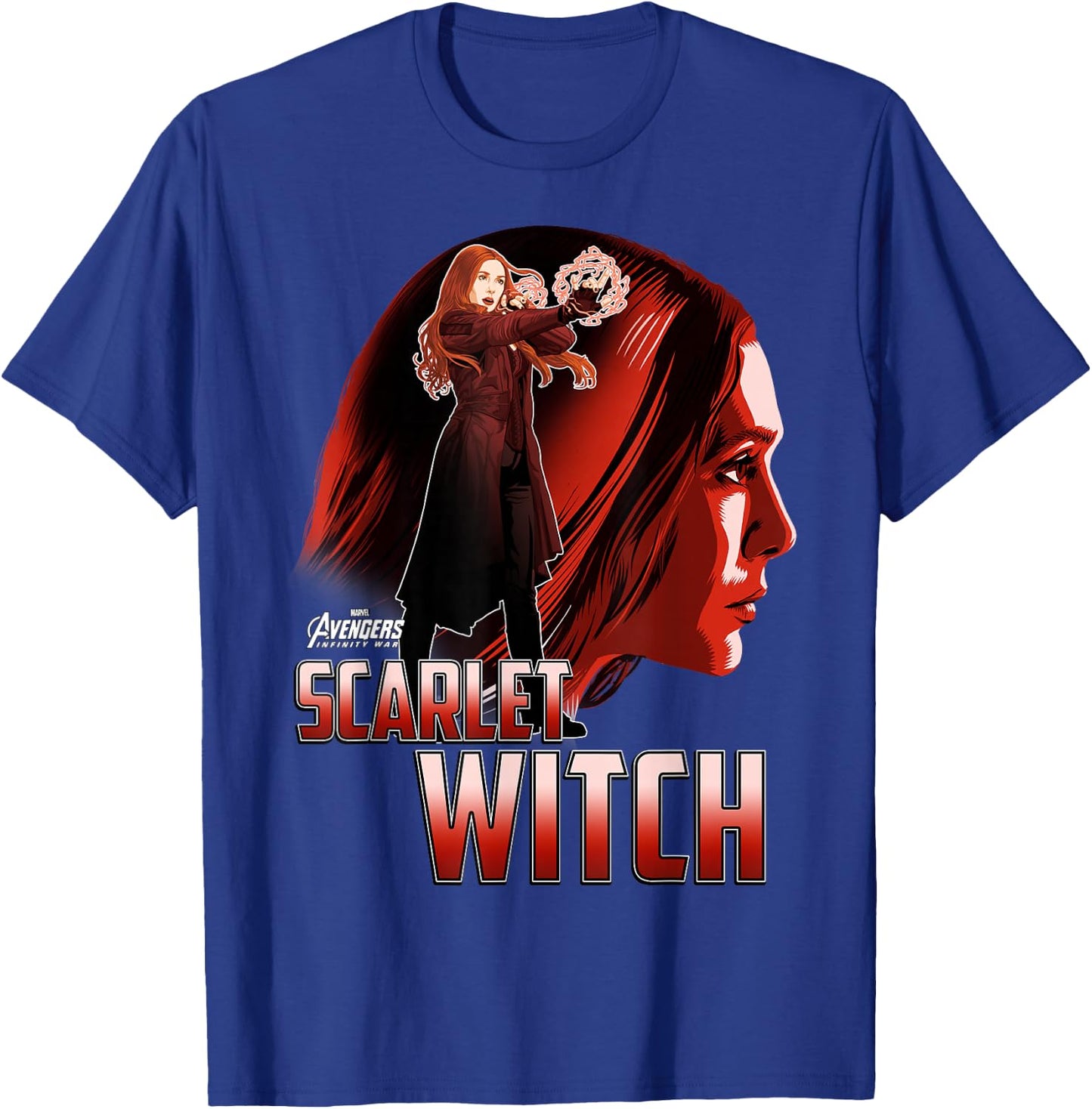 Marvel Infinity War Scarlet Witch Profile Graphic T-Shirt - T-Shirt | Royal
