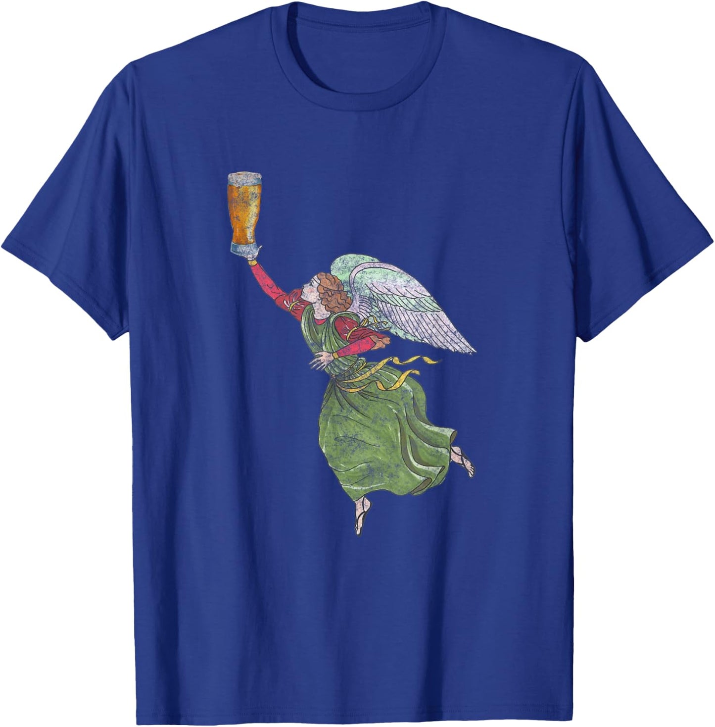 Vintage Angel Holding Beer T-Shirt - T-Shirt | Royal