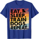 Dog Commands Obedience Training apparel Funny Dog Trainer T-Shirt - T-Shirt | Royal