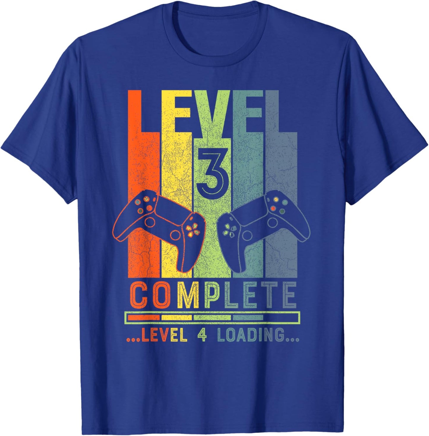 Level 3 Complete Gamer Gift 3 Years Wedding Anniversary T-Shirt - T-Shirt | Royal