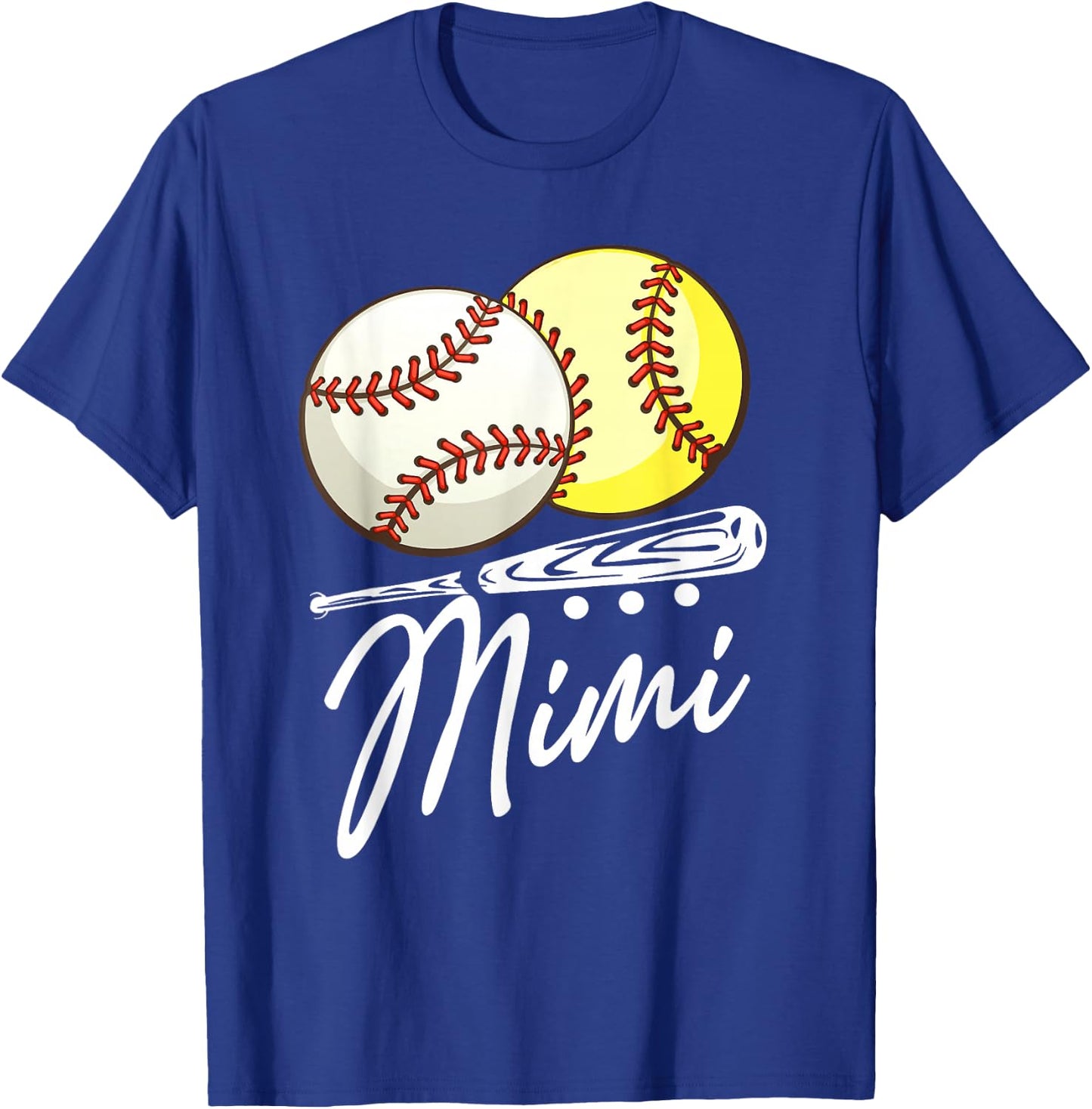 Ball Mimi Baseball Softball T-Shirt - T-Shirt | Royal